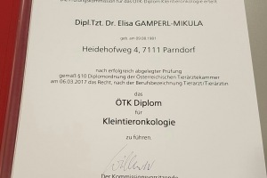 ÖTK Diplom für Kleintieronkologie 
